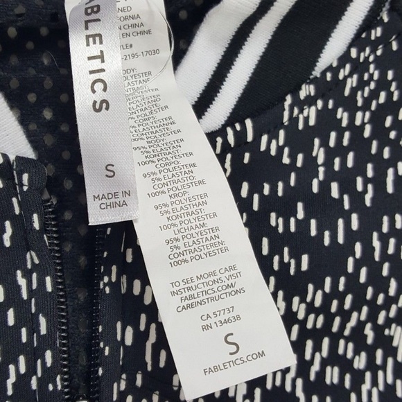 ⛔Fabletics Tia Bomber Jacket Black S - Picture 6 of 8